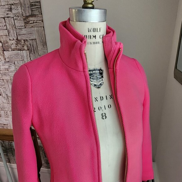 J. CREW Lodge Coat in Italian Stadium-cloth Wool Size 4 Petite - Picture 4 of 7